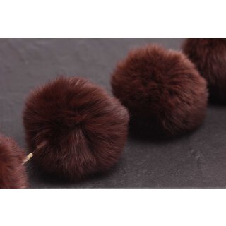Kanin Puschel Brown Round / ca.80mm / 5pcs.