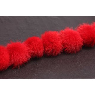Nerz Puschel  Red Round / ca.60mm / 10pcs.