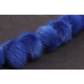 Nerz Puschel Blue Round / ca.60mm / 10pcs.