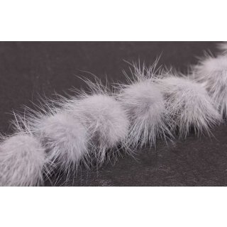 Nerz Puschel Light Grey Round / ca.40mm / 10pcs.