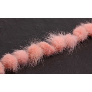 Nerz Puschel Quartz Pink Round / ca.40mm / 10pcs.