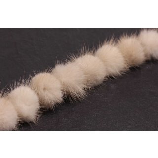 Nerz Puschel Cloud Cream Round / ca.40mm / 10pcs.