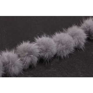 Mink Balls Frost Gray Round / ca.40mm / 10pcs.