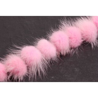 Mink Balls Sachet Pink Round / ca.40mm / 10pcs.