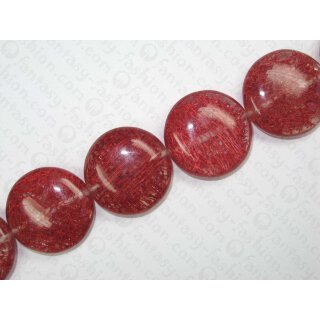 Resin-Ufo w.texture inlay, red, ca.35x12mm