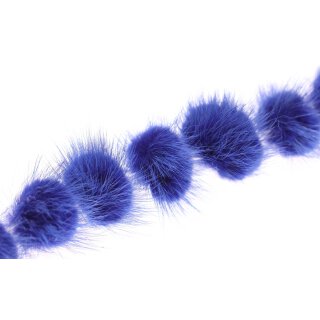 Nerz Puschel Cobalt Blue Round / ca.40mm / 10pcs.