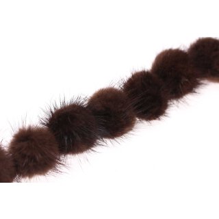 Mink Balls Brown Round / ca.40mm / 10pcs.