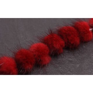 Mink Balls Dark Red Round / ca.40mm / 10pcs.