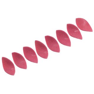 Rochenleder twisted leaf dark pink / ca.60x32mm / 8 pcs.