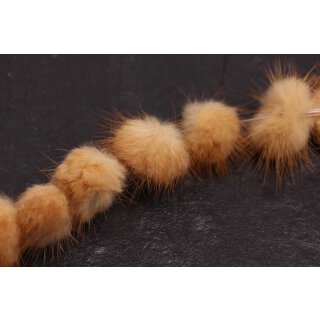 Mink Balls Light Brown Round / ca.30mm / 10pcs.