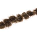 Nerz Puschel Olive Round / ca.30mm / 10pcs.