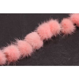 Nerz Puschel Peach Pearl Round / ca.30mm / 10pcs.