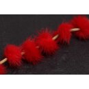 Nerz Puschel Red Round / ca.30mm / 10pcs.