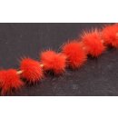 Nerz Puschel Orange Round / ca.30mm / 10pcs.