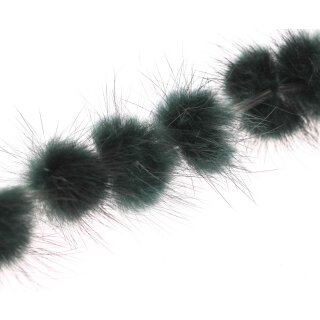 Mink Balls Dark Green Round / ca.30mm / 10pcs.