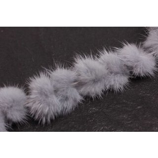 Nerz Puschel Ashley Blue Round / ca.30mm / 10pcs.