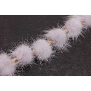 Nerz Puschel Evening Haze Round / ca.30mm / 10pcs.