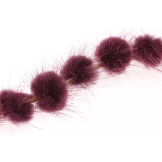 Mink Balls Magenta Purple Round / ca.30mm / 10pcs.