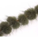 Mink Balls Dark Green Round / ca.30mm / 10pcs.