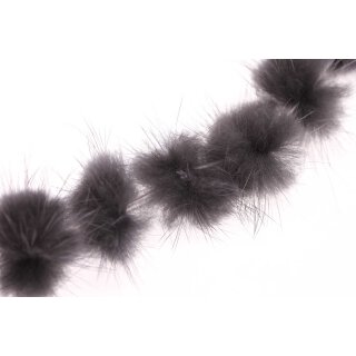 Mink Balls Dark Grey Round / ca.30mm / 10pcs.