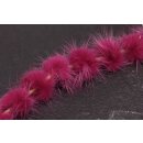 Nerz Puschel Magenta Round / ca.30mm / 10pcs.