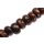 Bone Beads dark brown w white Wheel / 15x22mm.