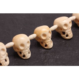 Bone Beads  white Skull / 25x40mm.