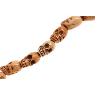 Knochen Perlen  Light brown Skull / 20x10mm.