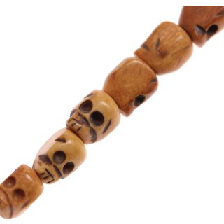 Bone Beads  Light brown Skull / 14x12mm.