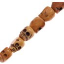 Bone Beads  Light brown Skull / 14x12mm.