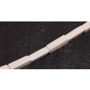 Bone Beads  white rectangle / 25x7mm.