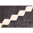 Bone Beads  white diamond / 28x20mm.