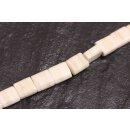 Bone Beads  white square / 13x11mm.