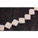 Bone Beads  white diamond / 15mm.