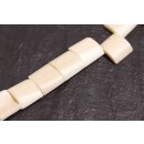 Bone Beads  white square / 18x20mm.