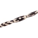 Bone Beads  Batik tube rounded / 28x9mm.