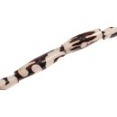 Bone Beads  Batik tube rounded / 29x8mm.