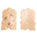 Bone Beads  Beige painted Frog / 57x33mm. / 3pcs.
