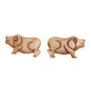 Bone Beads  Beige hand carved Pig / 13x28mm. / 13pcs.