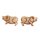 Bone Beads  Beige hand carved Pig / 13x28mm. / 13pcs.