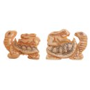 Knochen Perlen Beige hand carved  / 23x33mm. / 5pcs.