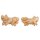 Knochen Perlen Beige hand carved Cat / 15x45mm. / 10pcs.