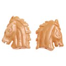 Bone Beads Beige hand carved Horse / 37x30mm. / 10pcs.