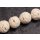 Vintage carved Bone Beads White round / 23mm. / 6pcs.