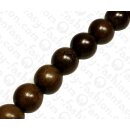 Wood Round Beads Tiger Kamagong ca.  20mm / 20pcs.