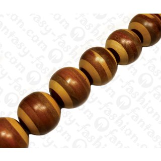 Wood Round Beads Whitewood, Bayong, Robles and Greywood ca. 30mm / 13pcs.