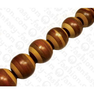 Wood Round Beads Whitewood, Bayong, Robles and Greywood ca. 30mm / 13pcs.