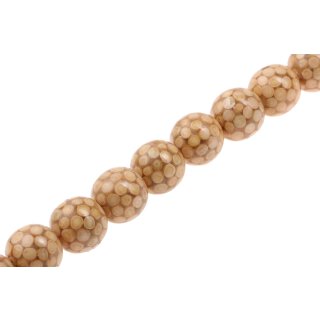 Harz Perlen with Beans Biege  Round / 30mm / 13pcs.