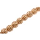 Resin Beads with Beans Biege  Round / 30mm / 13pcs.