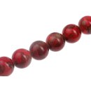 Resin Beads Red with design Round / 25mm / 16pcs.